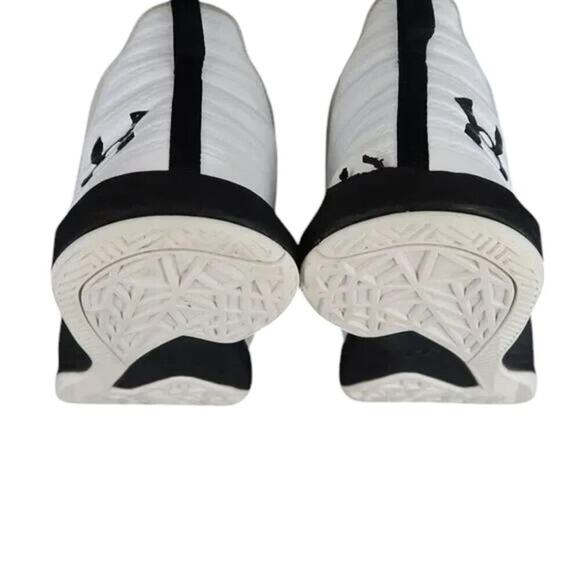 Under Armour Shoes Womens 8 Athletic Trainers Basketball Sports Active White Mid - Picture 13 of 14
